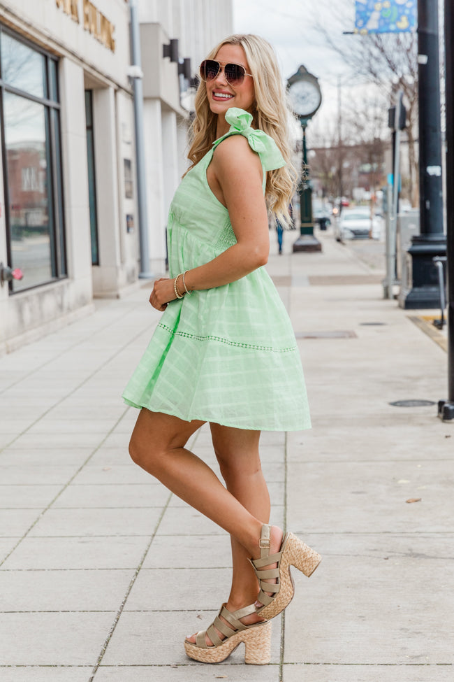 Be True Lime Green Mini Dress