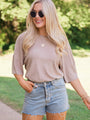 Casual Saturday Tan T-shirt Bodysuit