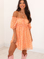 Golden Hour Gulf Orange Floral Dress