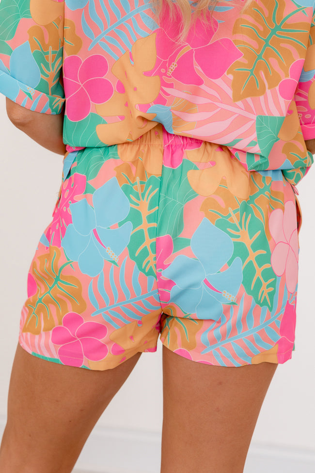 Kabana Krew Bold Tropical Shorts Krista Horton X Pink Lily