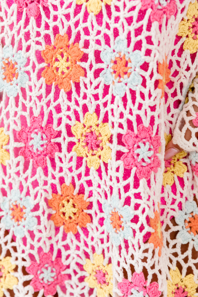Isla Mujeres Floral Crochet Dress Krista Horton X Pink Lily