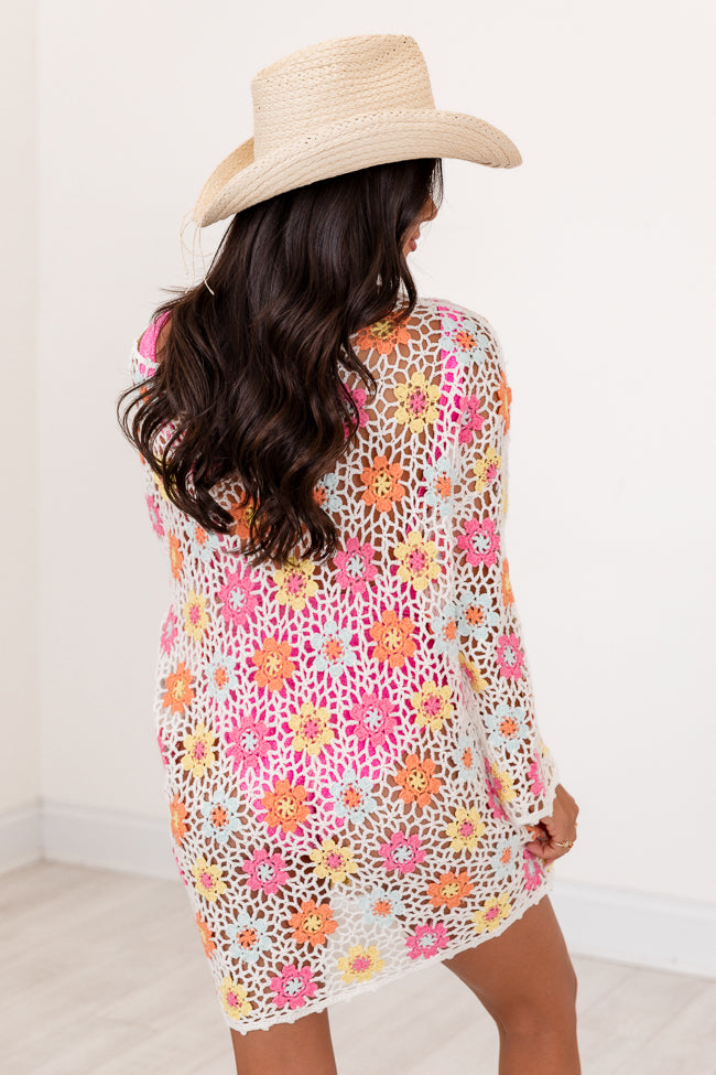 Isla Mujeres Floral Crochet Dress Krista Horton X Pink Lily