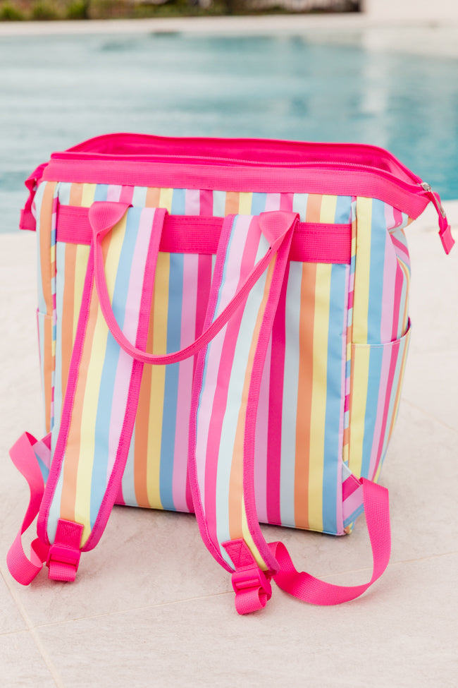 Backpack Cooler In Summer Stripes