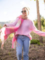 Dreamy Days Pink Fuzzy Crew Neck Sweater