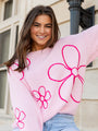 Hold My Hand Pink Floral Sweater