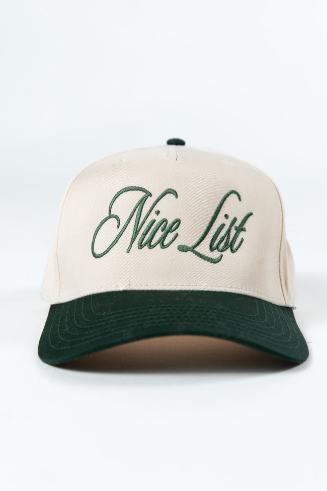 Nice List Dark Green and Khaki Trucker Hat