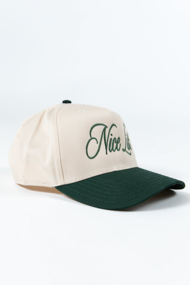 Nice List Dark Green and Khaki Trucker Hat