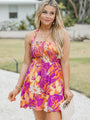 Island Sunshine Purple Spring Cross Back Dress FINAL SALE