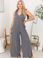 Sweetest Rush Grey Tie Shoulder Jumpsuit