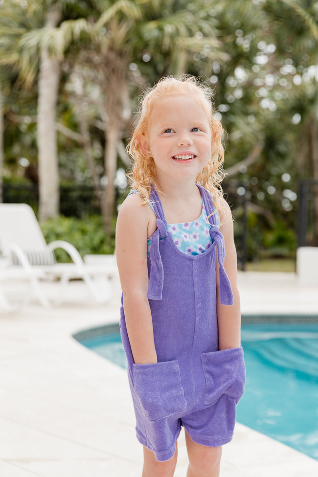 Kid's Remember This Feeling Purple Terry Romper