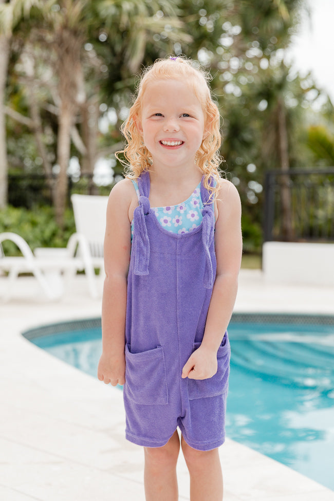 Kid's Remember This Feeling Purple Terry Romper