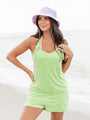 Remember This Feeling Lime Terry Knotted Romper