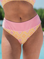 Meant To Be Yellow And Pink Jacquard Bikini Bottoms