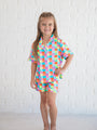 Kid's Good To Get Away In Glamour On The Grid Bamboo PJ Set