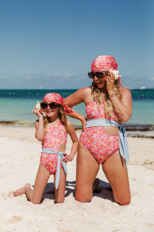 The Horton Floral One Piece Swimsuit Krista Horton X Pink Lily