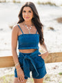 Lasso My Heart Dark Wash Denim Two Piece Set