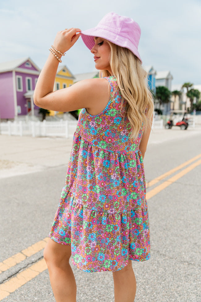 Just Thinking About You Retro Floral Dress