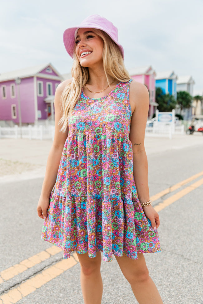 Floral Retro Mini deals Dress