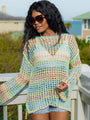 Reality Called Yellow and Mint Multi Stripe Open Knit Sweater