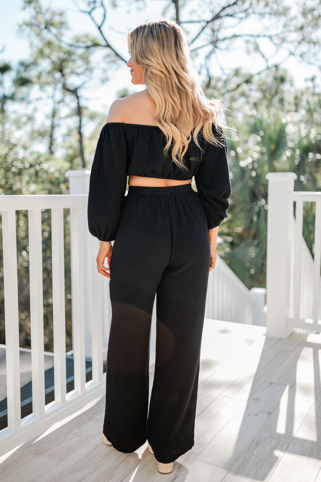 Salt In The Air Black Two Piece Set