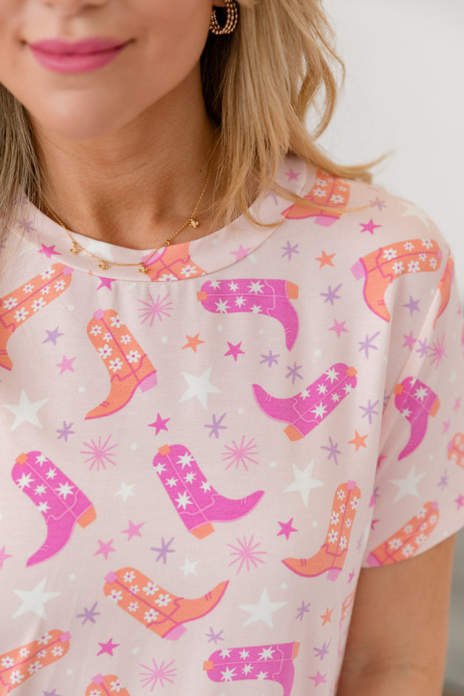 Over The Moon in Giddy Up Girly Bamboo Pajama Top