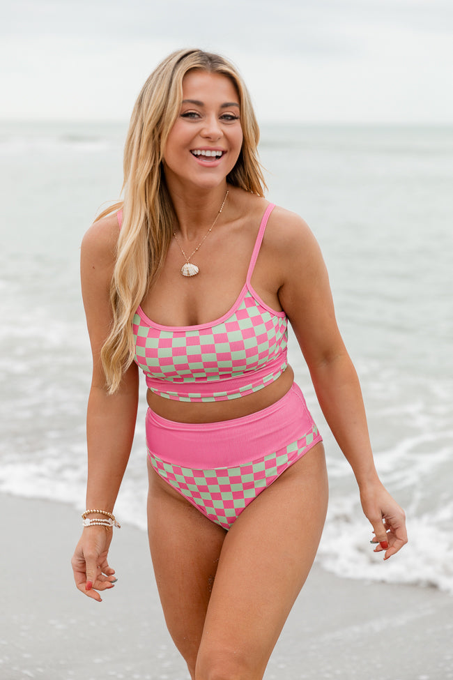 Meant For You In Watermelon Crawl Swimsuit Top