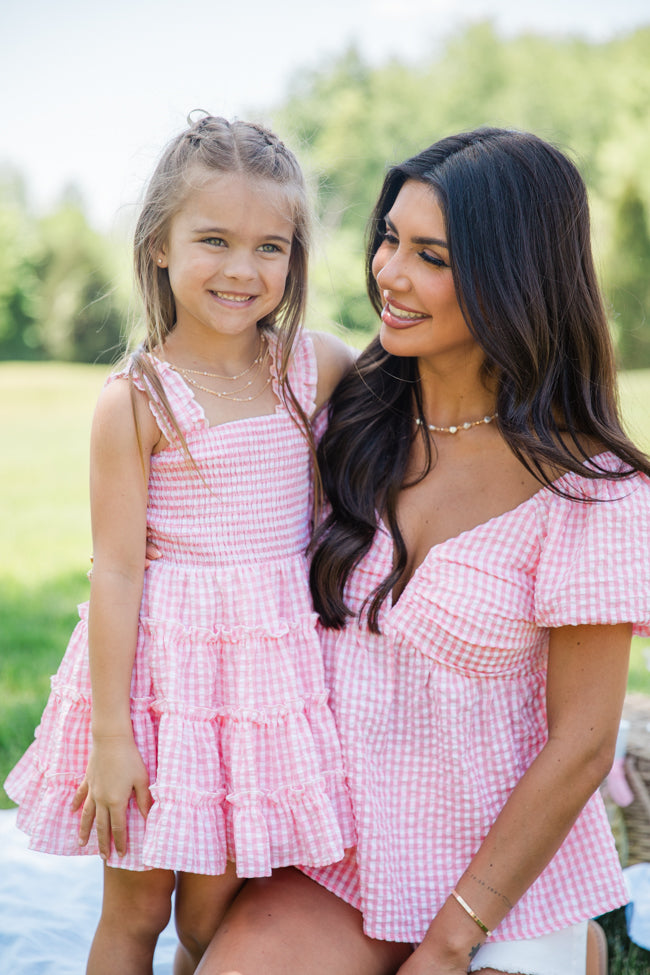 Gingham fashion smocked