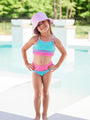 Kid's Do Not Disturb Blue and Pink Bikini Bottoms