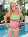 Kid's Do Not Disturb Neon Bikini Top Tori X Pink Lily