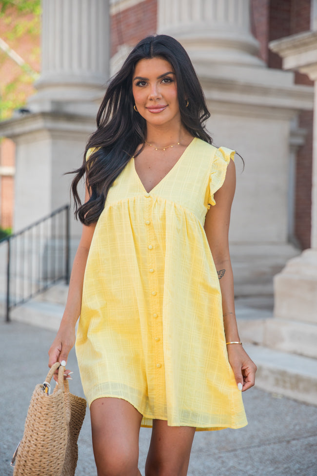 If Not For You Yellow Woven Babydoll Dress