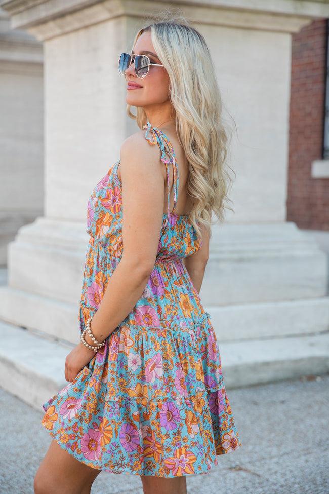 As Free As The Ocean Multi Print Babydoll Dress