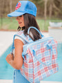 Patriotic Plaid Backpack Cooler SALE FINAL SALE