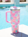 Sippin' Pretty In Mermaid Magic 40 oz Drink Tumbler With Lid And Straw