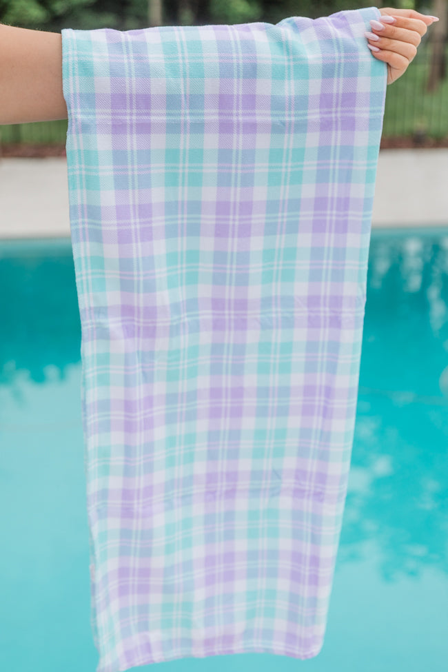 Tori Plaid Beach Towel Tori X Pink Lily SALE
