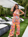 Gate To My Heart Multi Printed Halter Jumpsuit FINAL SALE