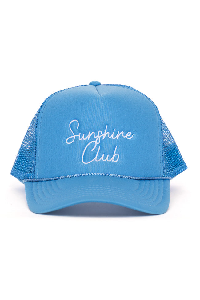 Sunshine Club Ocean Blue Trucker Hat