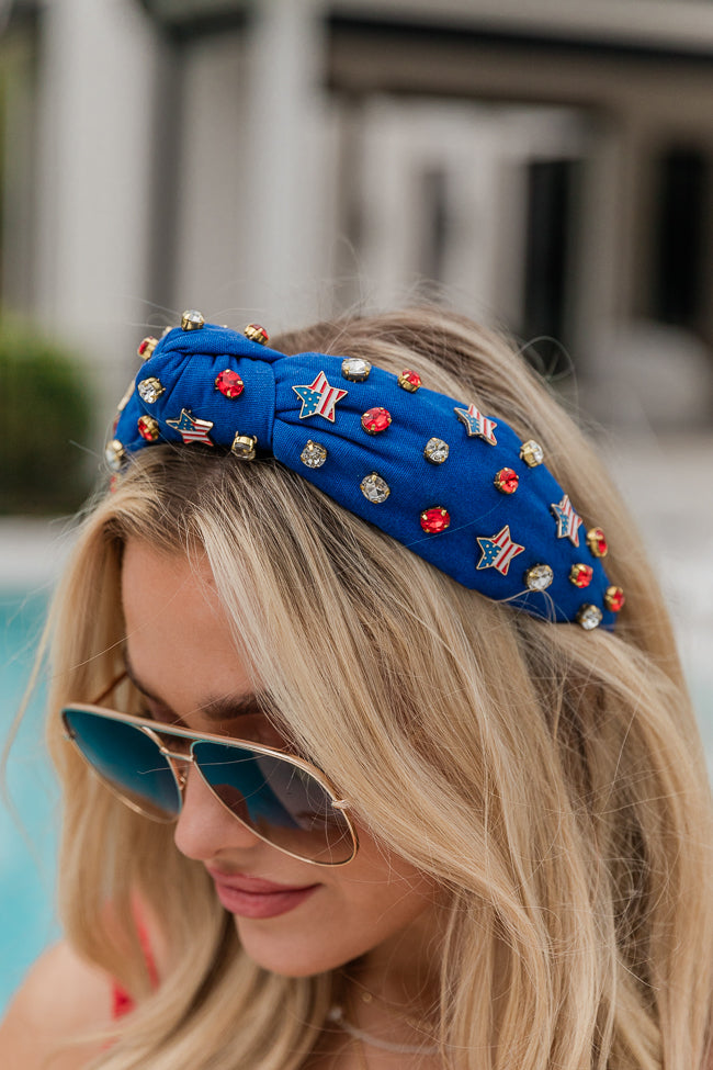 Blue Patriotic Headband