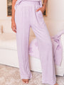 Never Looking Back Lilac Terry Lounge Pants