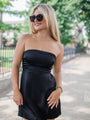 Charmingly Yours Black Solid Strapless Romper FINAL SALE