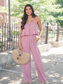 Caught Your Eye Mauve Tie Strap Knit Jumpsuit FINAL SALE