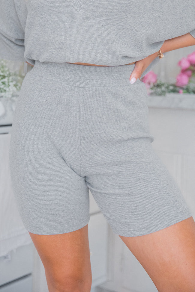 Love Me So Heather Grey Ribbed Knit Set