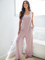 Me Time Lilac Ribbed Knit Jumpsuit