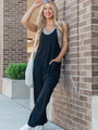 Day In The Life Black Waffle Knit Jumpsuit