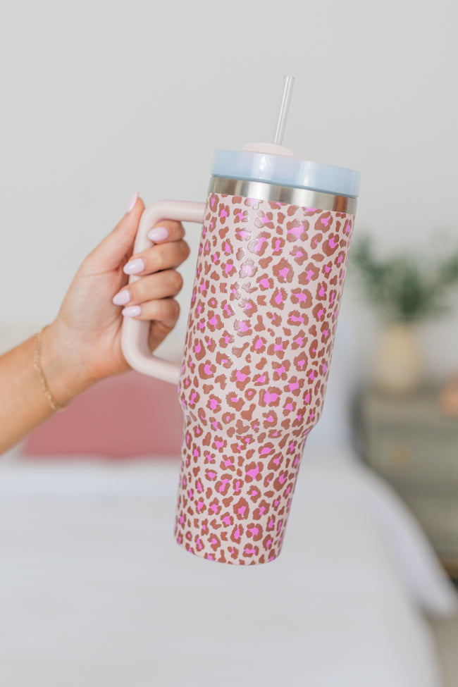 Sippin' Pretty In Catwalk Couture 40 oz Drink Tumbler With Lid And Straw