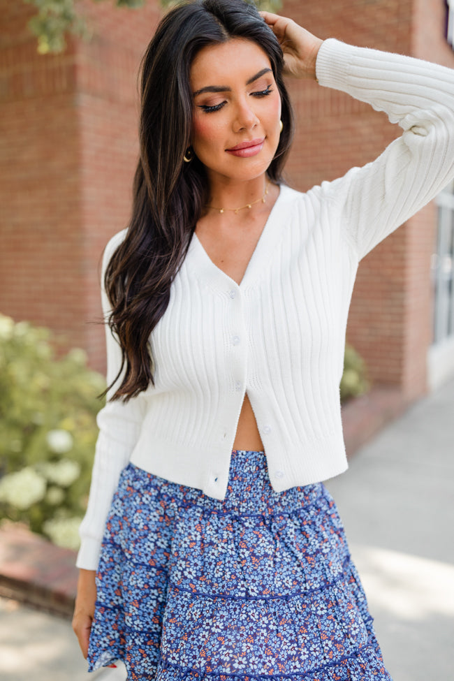 What You Needed Ivory Ribbed Cardigan SALE