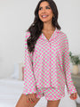 Under The Stars In Watermelon Crawl Long Sleeve Bamboo Pajama Top FINAL SALE