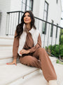 Any Occasion Mocha Ribbed Knit Set