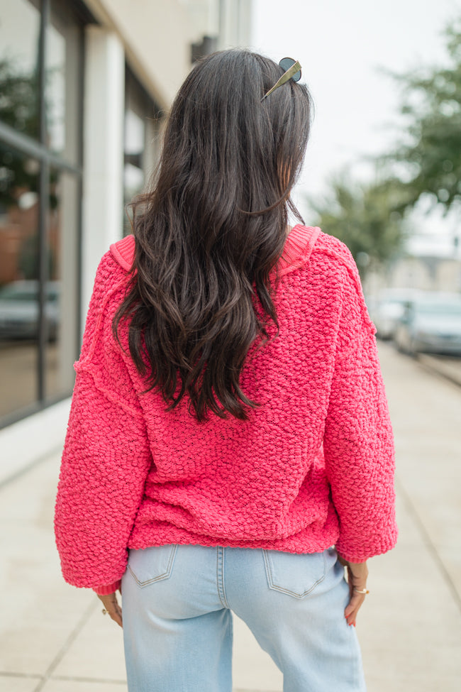 Breath Of Fresh Air Pink Textured Cardigan SALE