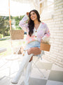 One Last Chance Coral Multi Floral Cardigan SALE