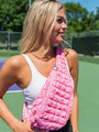 Got To Go Pink Quilted Sling Bag